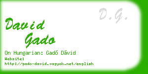 david gado business card